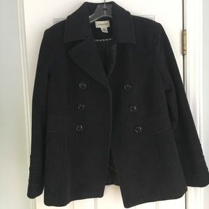 Women's Black wool pea coat